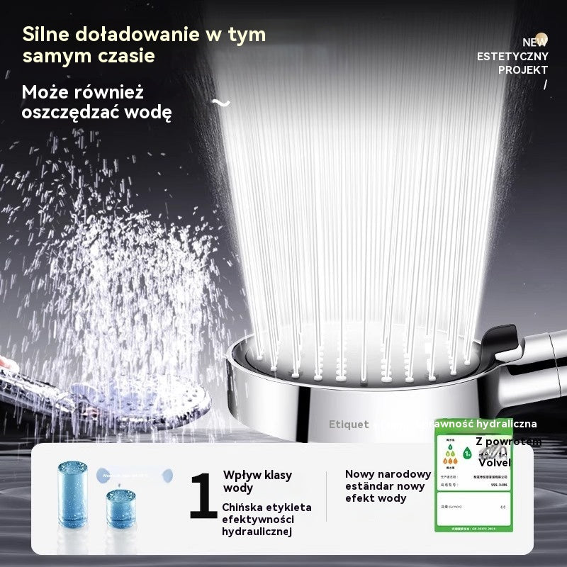 💦🚿【Kup 1, odbierz 2】Głowica prysznicowa o wysokim ciśnieniu z 6 trybami pracy. Głowica prysznicowa do wann z termostatem-4164635