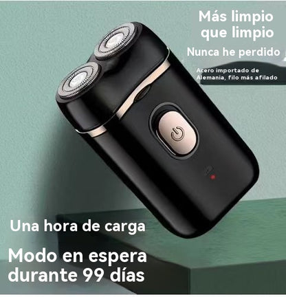 🧡【Oferta por tiempo limitado】Mini afeitadora eléctrica portátil con cuchillas dobles magnéticas e impermeables