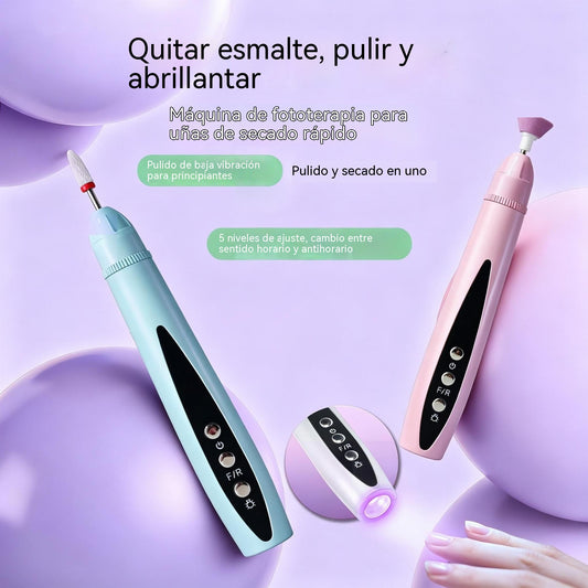 💅✨Lijadora eléctrica portátil 2 en 1 para uñas con lámpara UV