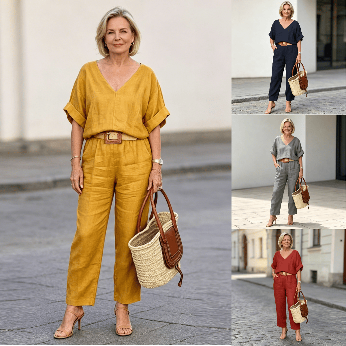 🔥🎉【S-5XL】Conjunto de verano para mujer de algodón y lino transpirable: ligero y cómodo.