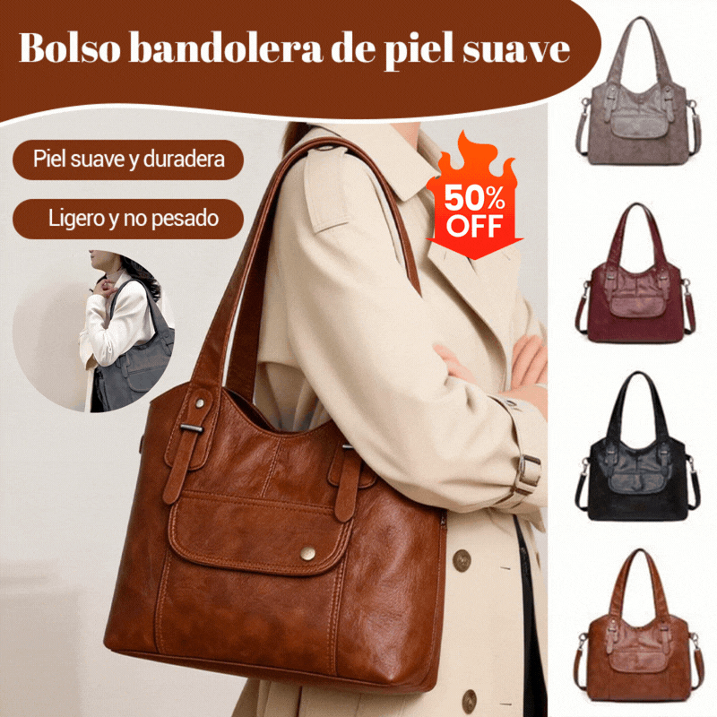 👜👜Nová vysoce kvalitní dámská kabelka přes rameno z měkké kůže