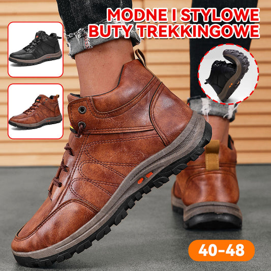 👟 Buty Trekkingowe Męskie Wysokie Topu - Modne, Duże Rozmiary, Sportowe Na Codzien - 4185505