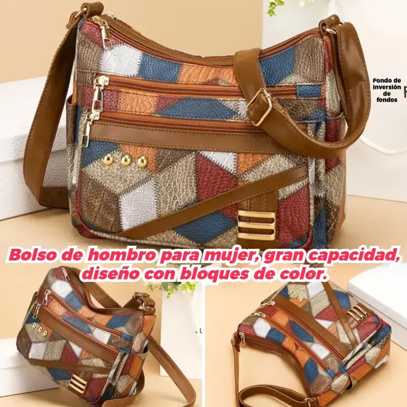 👜Bolso de hombro a juego de color de cuero suave de PU de nueva moda