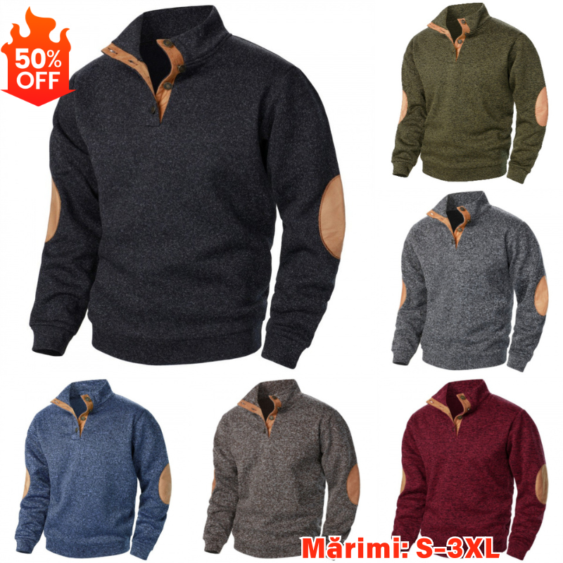 💥【Nové podzimní modely】💥Pánská mikina s novým stojáčkem-4109919