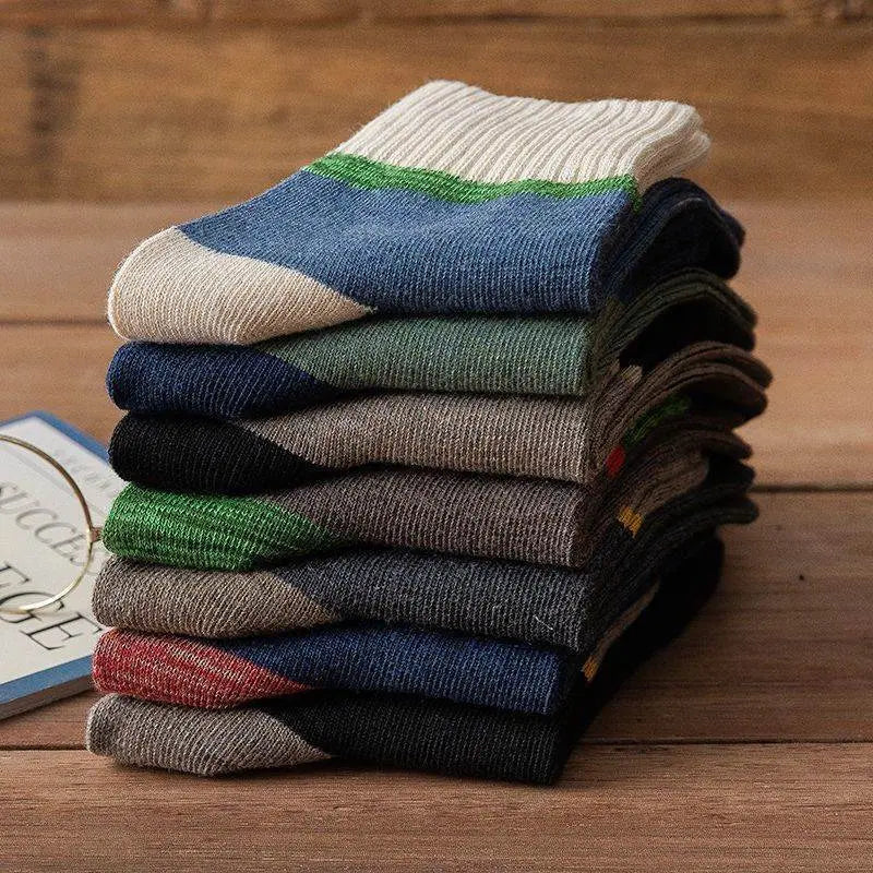 😍🧦【Kupte 5 a získáte 5 zdarma, 10 párů】Antibakteriální, deodorační a teplé vlněné ponožky na podzim a zimu.