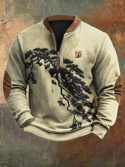 【S-5XL】 Nová pánská podzimní a zimní mikina s průsvitným zipem s potiskem-4113340