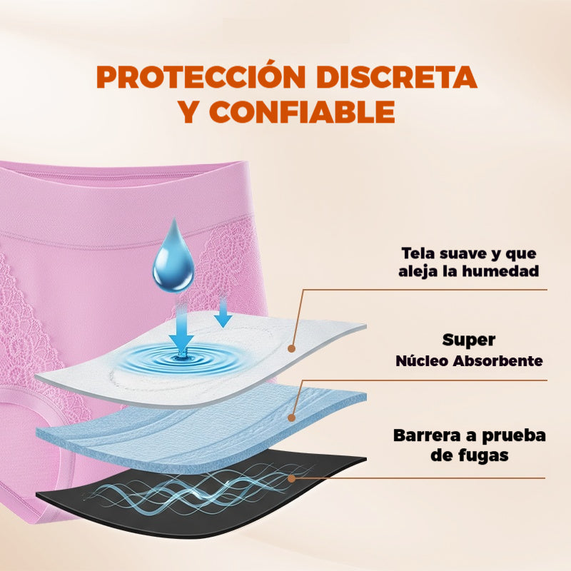 🔥🩲【Pack de 6】Último día - 50% de descuento - Braguitas antibacterianas de cintura alta para control de abdomen