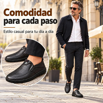 【39-44】 2026 zapatos casuales de cuero para hombres de mediana edad y personas mayores