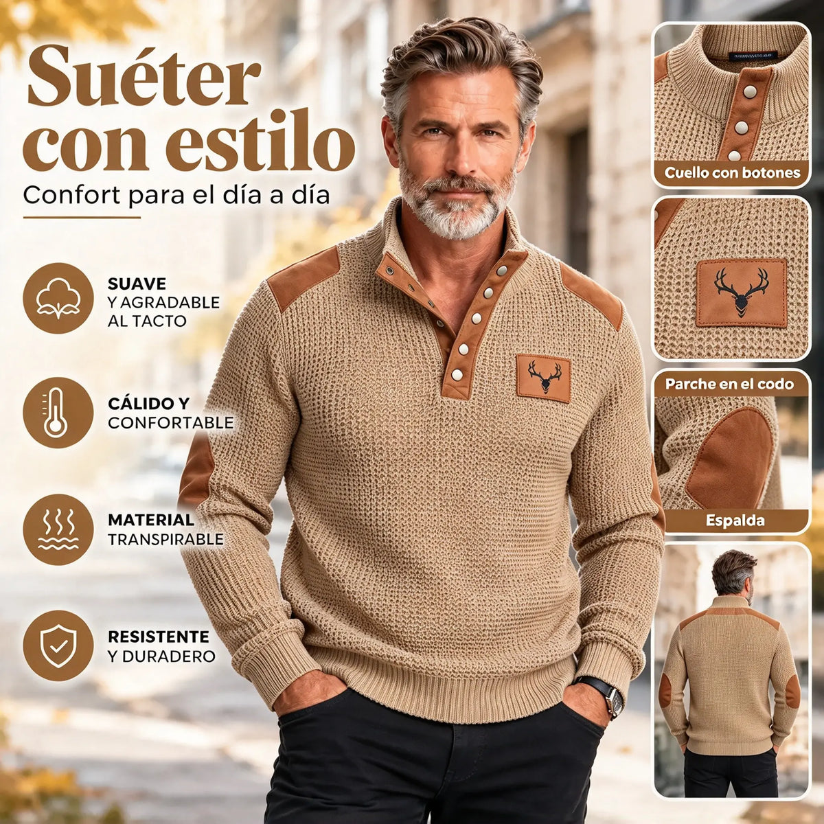 🔥🎉【S-5XL】Sudadera casual de manga larga para hombre, nueva colección otoño 2026