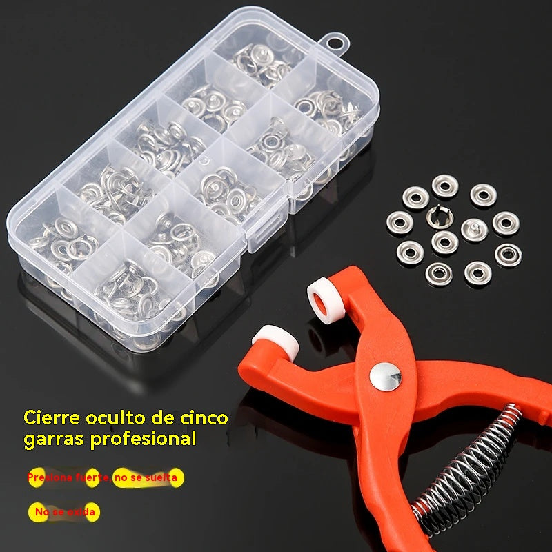 🔥🎗🔗Kit de herramientas de botones a presión de metal con alicates de sujeción