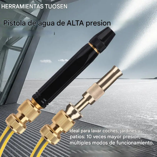 🚿[Juego de 2 piezas]💧 Pistola de agua a alta presión: lavado de autos, jardín, 10 veces más presión, multimodo ⚡-4305676