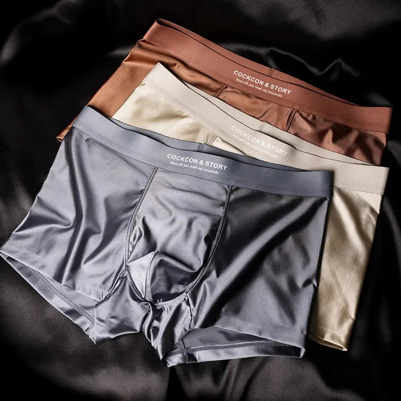🔥【Sada 6 kusů】S-3XL😎【50% SLEVA】Pánské antibakteriální boxerky 10A — prodyšné, měkké, bezešvé, ledové hedvábí, luxusní satén.