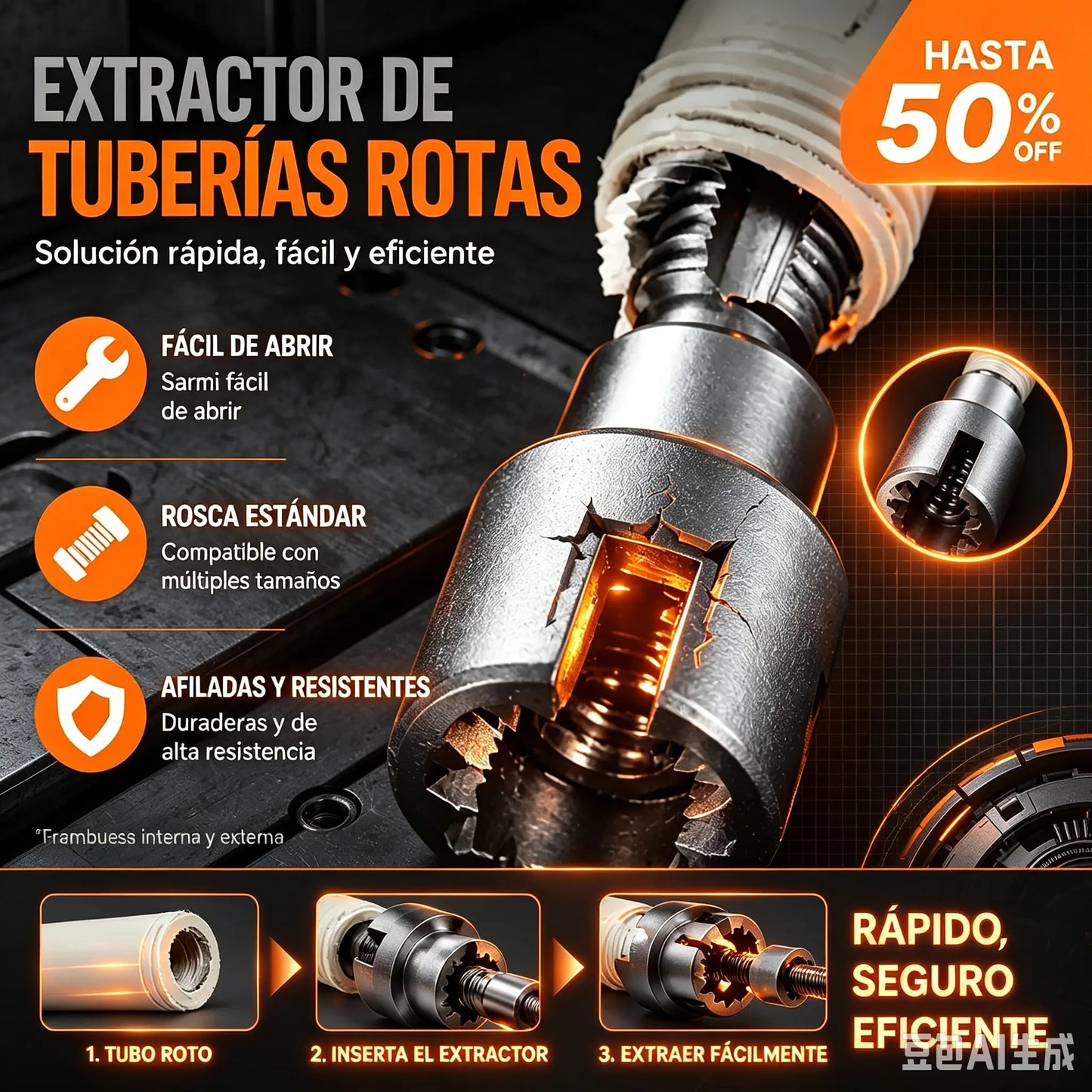 🔩 🔥Broca integrada para instalación de tuberías PPR: ¡fácil de usar y sin soldadura! [Juego de dos piezas: apto para tuberías de 1/2 pulgada y 3/4 de pulgada]