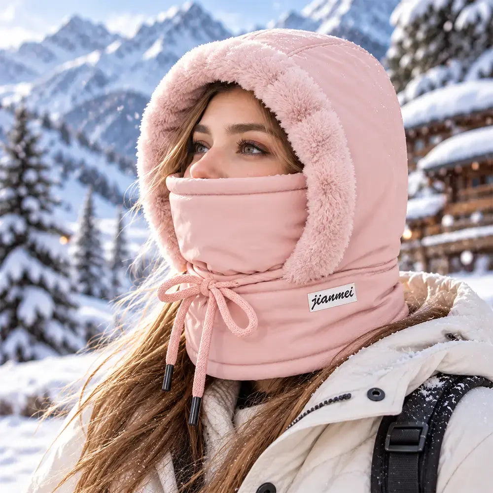🔥Gorro cálido para exteriores con forro polar: tres en uno