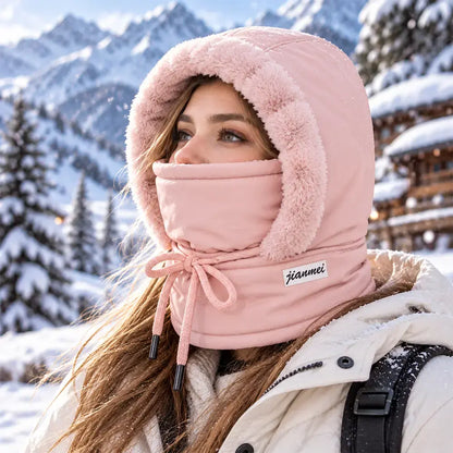 🔥Gorro cálido para exteriores con forro polar: tres en uno