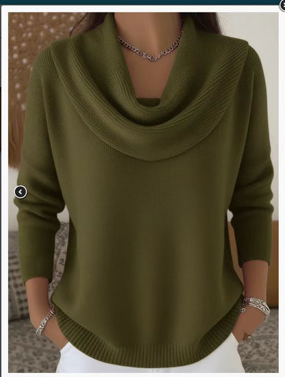 🔥【S-3XL】Nuevo suéter liso de manga larga para otoño/invierno 2025