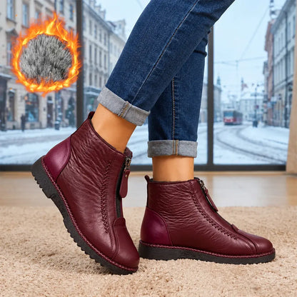 🔥【50% KEDVEZMÉNY】🔥【35-42】Olasz, kézzel készített női bokacsizma valódi bőrből, csúszásmentes talppal