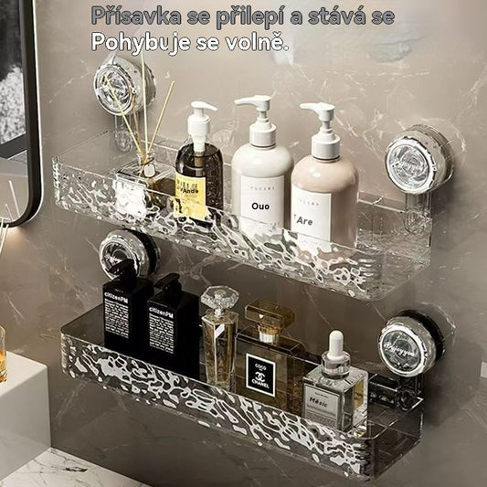 🍽️🧺🔥 Stojan na přísavky bez děrování, stylový vlnitý stojan na odpad, vhodný do kuchyně i koupelny