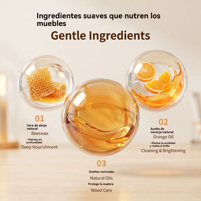 🔥 Oferta limitada ✨ Cera de Abeja Natural – Limpia + Pule madera. ¡Brillo sin esfuerzo!