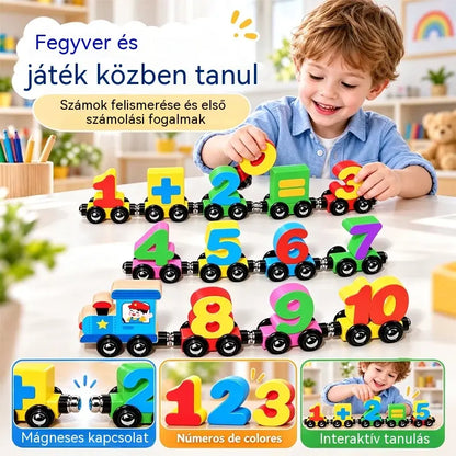 🔥1-et vesz, 1-et ajándékba kap🔥🚂 Mágneses számvonat gyerekeknek | Fejlesztő építőjáték – tanulás játékon keresztül