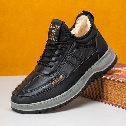 ⛄🔥Nové pánské zimní ležérní sportovní boty 2025, pravá kůže, voděodolné, měkká podrážka s sametem