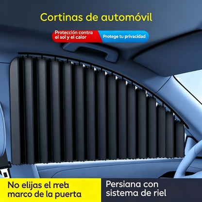 📍 Protector Solar para Ventanilla de Coche – con Riel Deslizante y Aislamiento Térmico