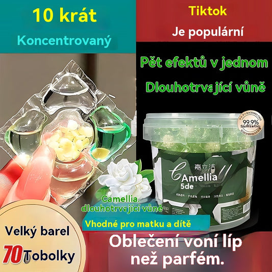 【✨70 kapsl✨】xtra velké vědro 5v1 Vonné perličky na prádlo Dlouhotrvající vůně a účinná dekontaminace
