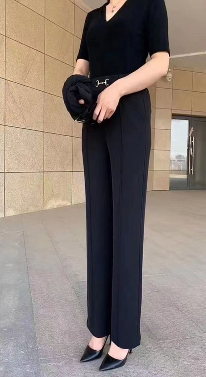 【M-4XL】 🔥Vysoce kvalitní nové rovné kalhoty, ležérní letní venkovní oblečení kalhoty, tenké vysoký pas jednoduché kalhoty