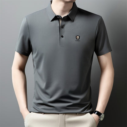 ⏳ Časově omezená nabídka【M-4XL】2026 Hedvábné ležérní polo triko s polovičními rukávy