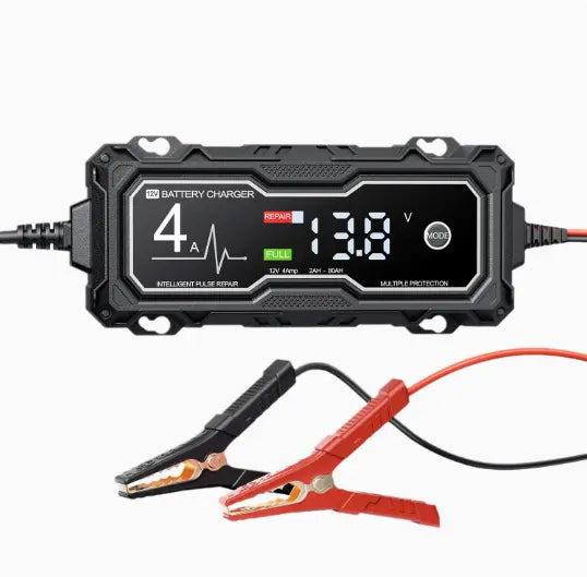 🔋 Cargador Inteligente 12V para Baterías de Coche – ¡Carga, Comprueba y Mantén tu Batería! ⚡