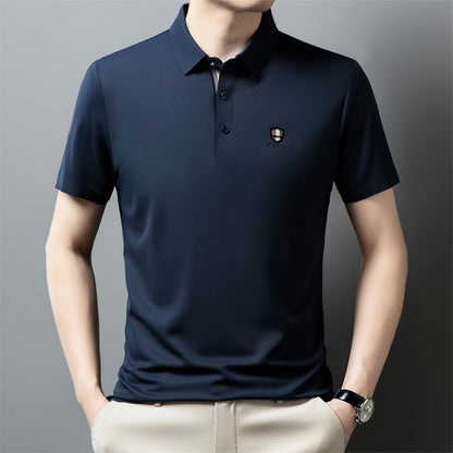 ⏳ Časově omezená nabídka【M-4XL】2026 Hedvábné ležérní polo triko s polovičními rukávy