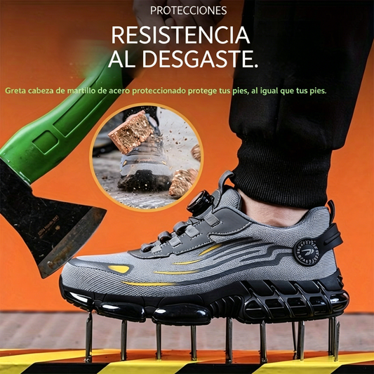 🥾🔥Botas de trabajo Knauf, aptas para uso diario, resistentes a impactos y perforaciones, con puntera de acero, calzado protector cómodo y antideslizante.