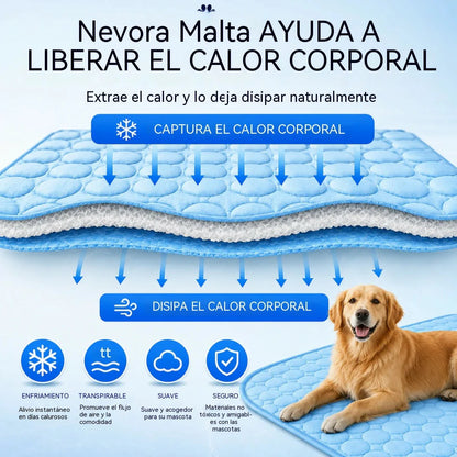 📢 ¡50 % de descuento 🔥! Alfombrilla refrescante para mascotas (no requiere llenado de agua) 🧊 — Fabricada en tejido Oxford transpirable; apta para todo tipo de camas o jaulas para mascotas.