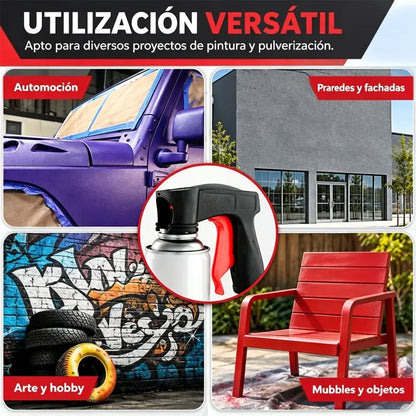🔥Compra 1 y llévate 1 gratis🔥🎨🔧 Mango Auxiliar para Botes de Pintura en Spray | Empuñadura Ergonómica para Pintar Coches, Paredes y Proyectos DIY