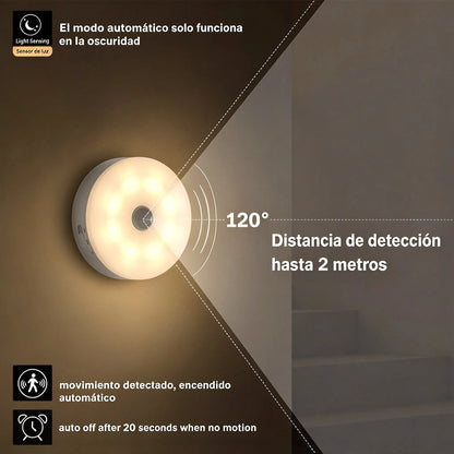 🔥【2 piezas por 25 euros】🏡💡Luz LED inteligente que detecta el cuerpo humano, fácil de cargar y práctica