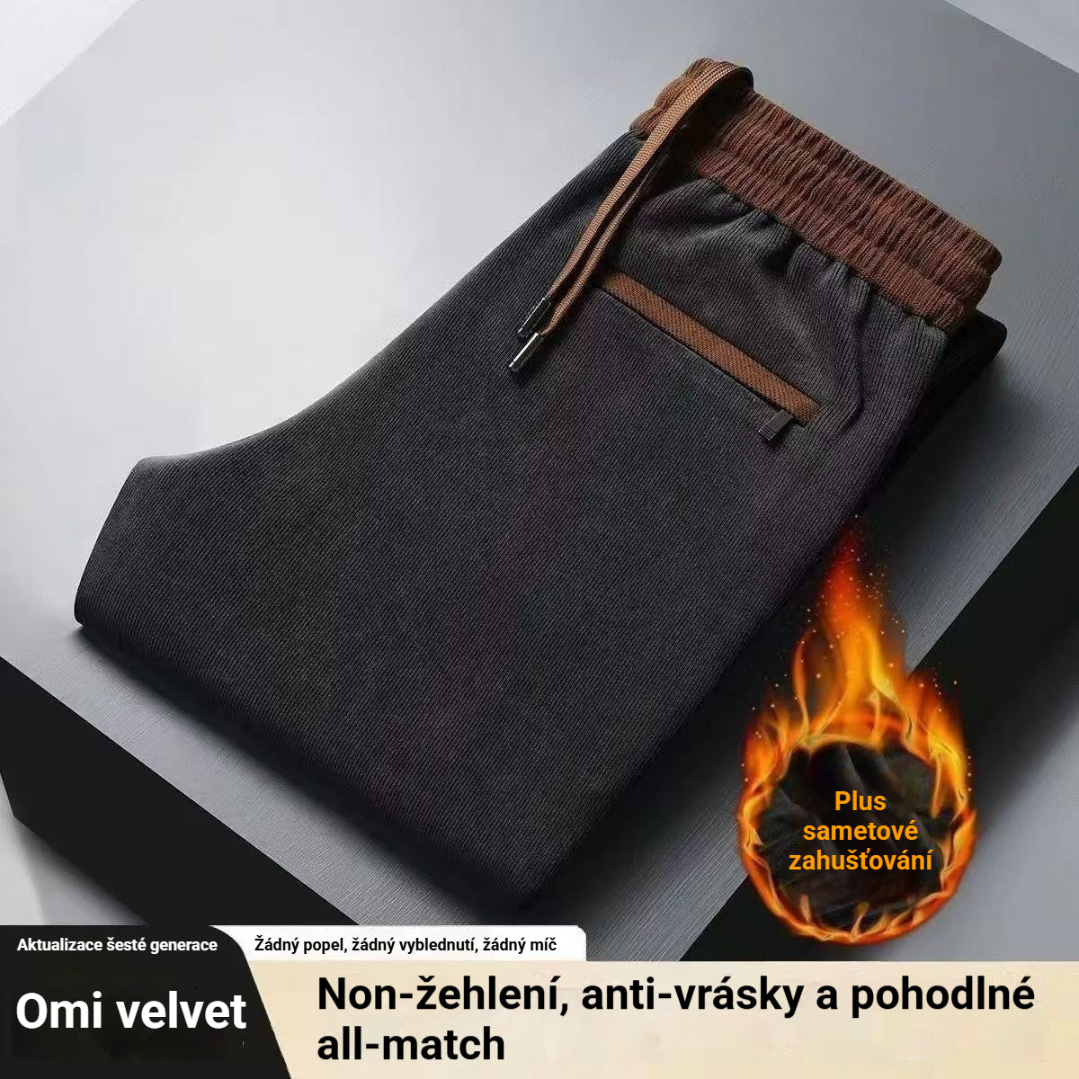 🔥Pánské všestranné volné kalhoty pro volný čas s fleecovou podšívkou pro větší ochranu.