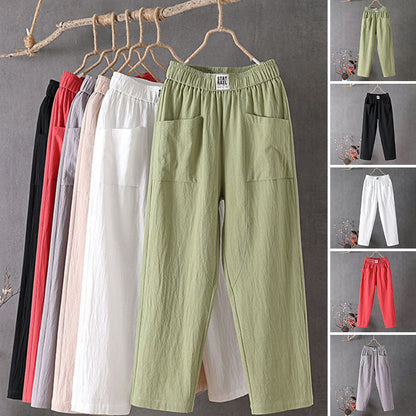🌿🌈【Oferta por tiempo limitado】【M-4XL】Nuevos pantalones de pierna ancha para mujer, nuevos de la colección primavera 2026. Pantalones casuales cómodos.