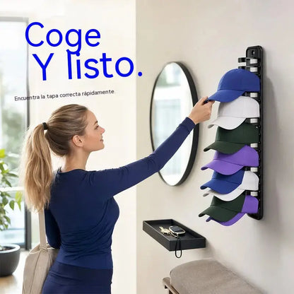 【2 piezas】Organizador de sombreros que ahorra espacio