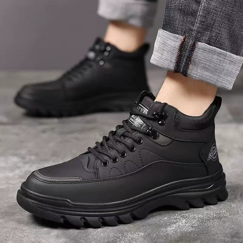 Nowe zimowe męskie buty sportowe, wygodne i lekkie, z polarową podszewką dla dodatkowego ciepła.【39-44】-4170007