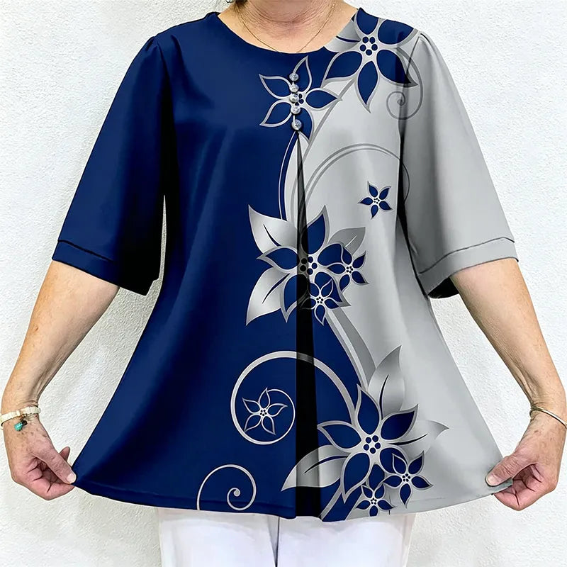👚【50% OFF】Tricou lejer din bumbac imprimat pentru vară