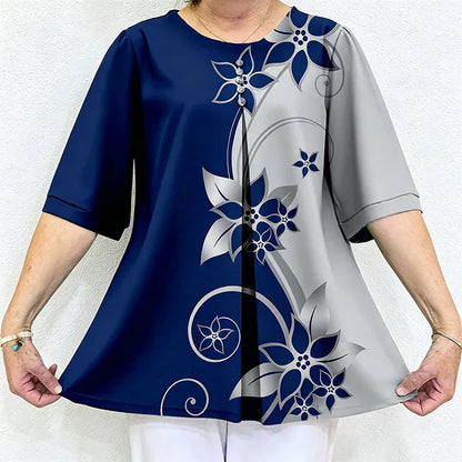 👚【50% OFF】Tricou lejer din bumbac imprimat pentru vară
