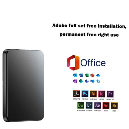 💾Ultra-velká kapacita 8TB mobilní pevný disk + zdarma originální Office + Adobe