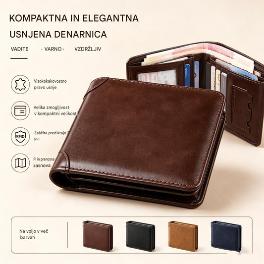👝✨ Nová pánská peněženka z pravé kůže s ochranou proti krádeži