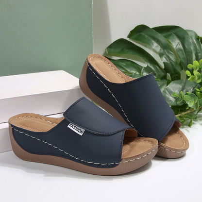 [Nuevos productos 2026] [36-43] Zapatillas de cuña con suela gruesa para mujer-E