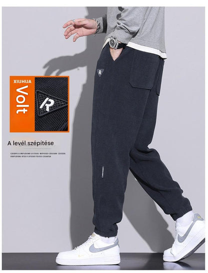 🔥【50% KEDVEZMÉNY】🔥【M-5XL】🖤Új téli nadrág férfiaknak, plusz bársony és vastag kordbársony, meleg és lezser férfi nadrág - 4203574