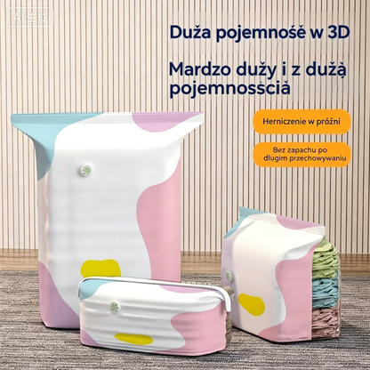 🧳【Zestaw 5 sztuk】💨 Duża, kompresyjna torba próżniowa: nie wymaga pompki, jest szczelna i idealnie nadaje się do oszczędzania miejsca w walizkach i w domu ✈️ 4304188