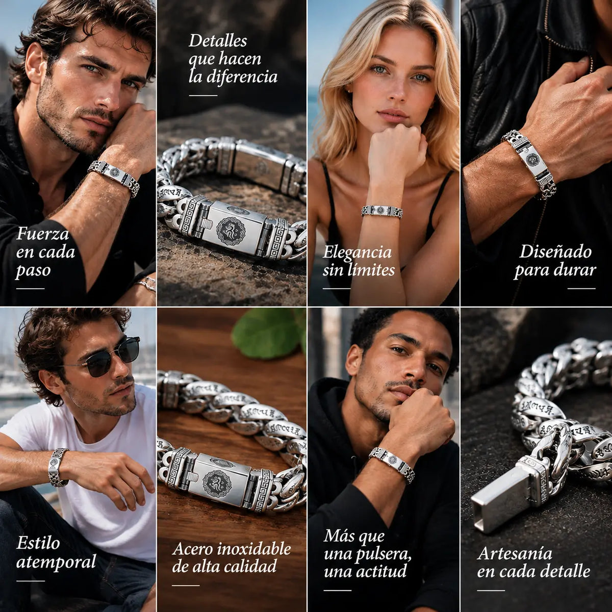 ⌚🕉️Pulsera retro para hombre con diseño de paz, mantra de seis caracteres, personalizada y poderosa.