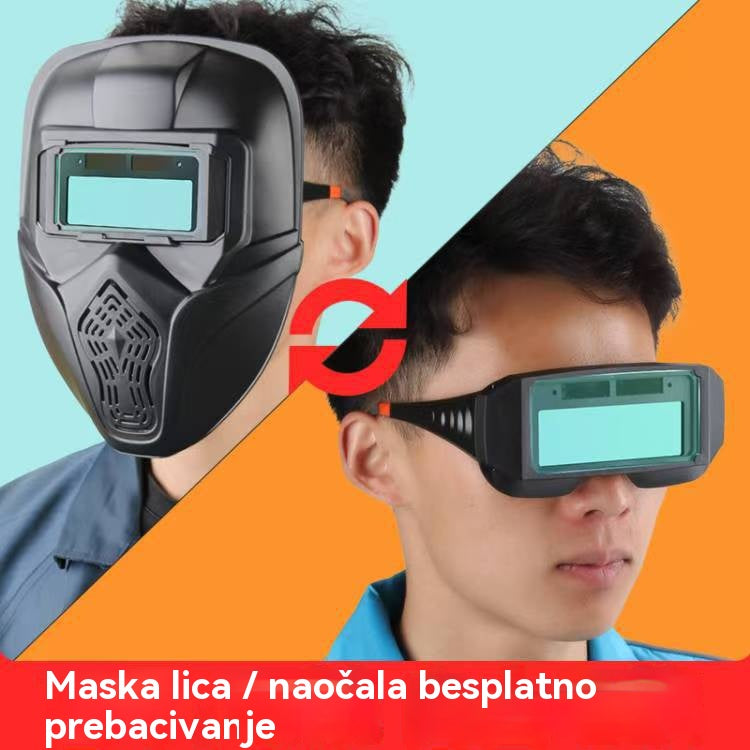 🛡️🔥 Maska + naočale 2-u-1 – pravi boje, potpuna zaštita - 4183474