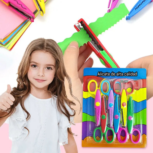 🥰【Juego de 6 piezas】Solo 24 euros✂️🌈Tijeras de seguridad para niños (para proyectos de bricolaje)