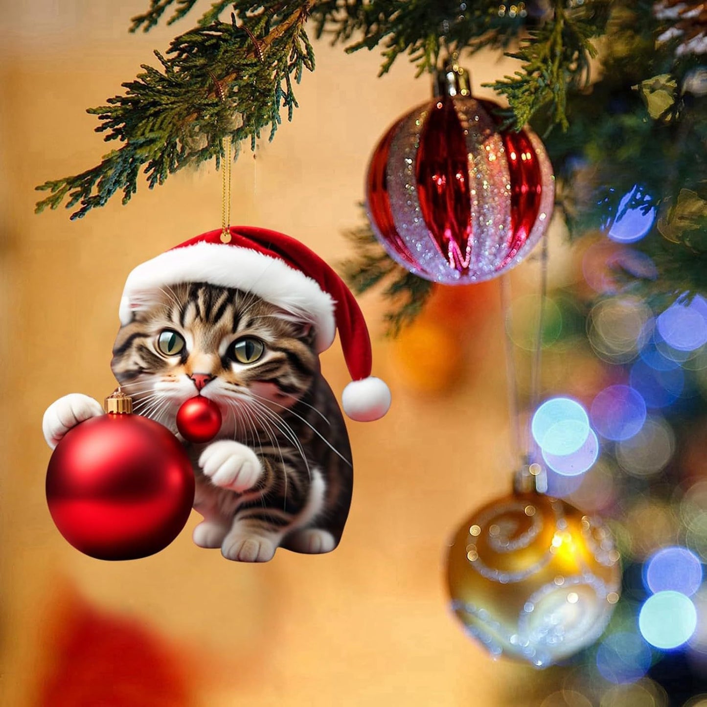 🎄10 kusů 😻Ozdoby na vánoční stromeček Kitty. závěsné doplňky pro kočky